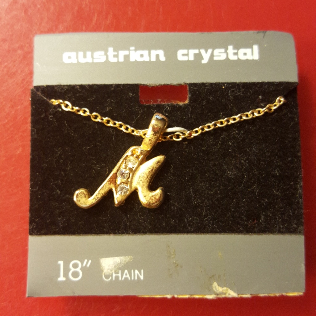M Initial With Necklace 18 Inches 30$